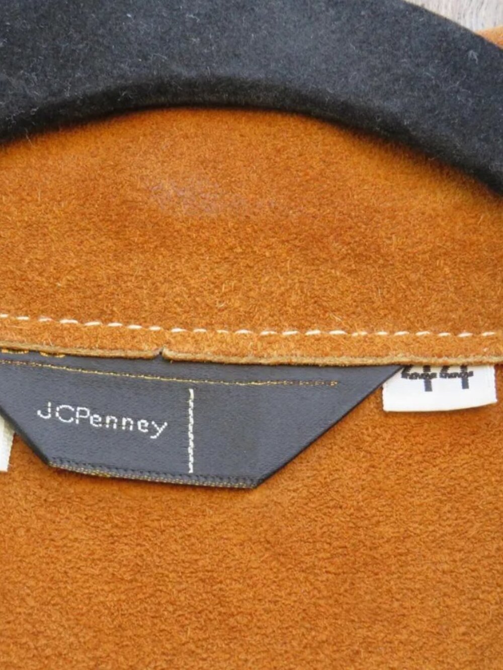 1970s Suede Jacket Mens 44 JC Penney Western Leather Shirt Jacket - Picture 6 of 9